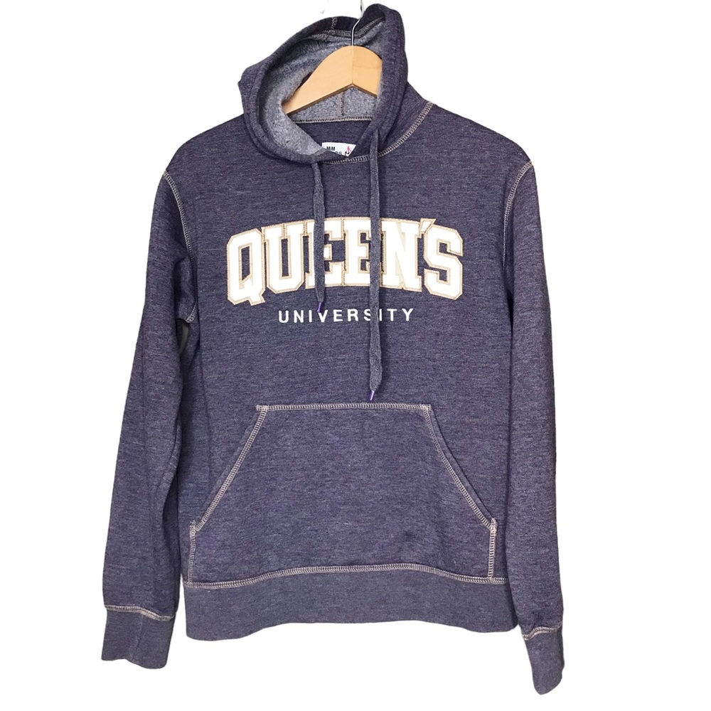 Medium Queen's University Letters Varsity Hoodie Hoody Sweatshirt Collegiate